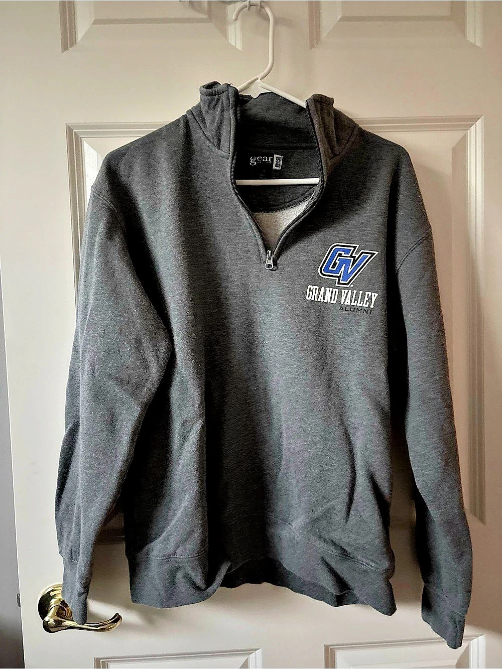 Gear for Sports Grand Valley Quarter Zip Pullover Gray Size Medium